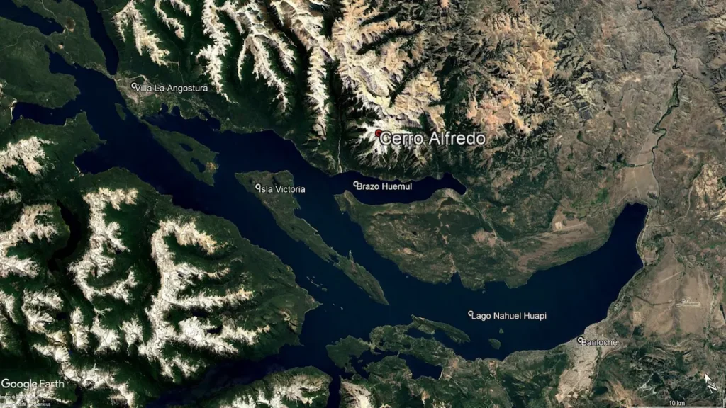 Imagen ubicación del cerro Alfredo