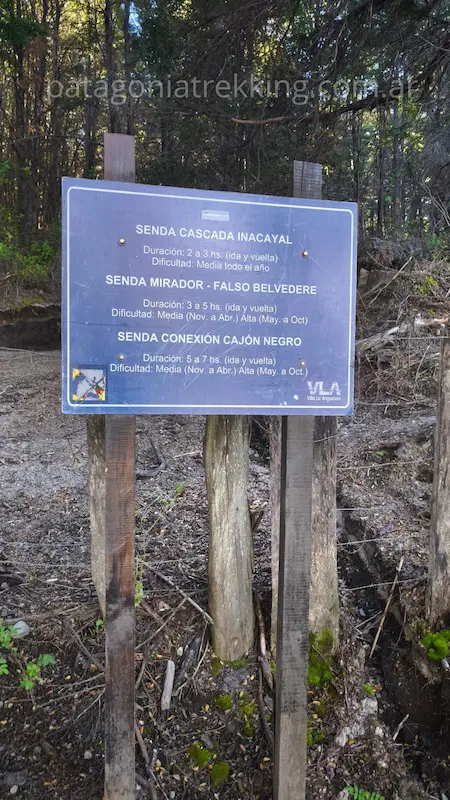 Falso Filo del Belvedere - Cajón Negro - Cumbre del Cerro Belvedere 6 belvedere inicio cartel