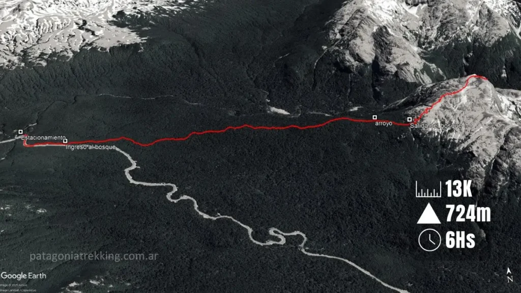 Mapa Tres hermanas google earth