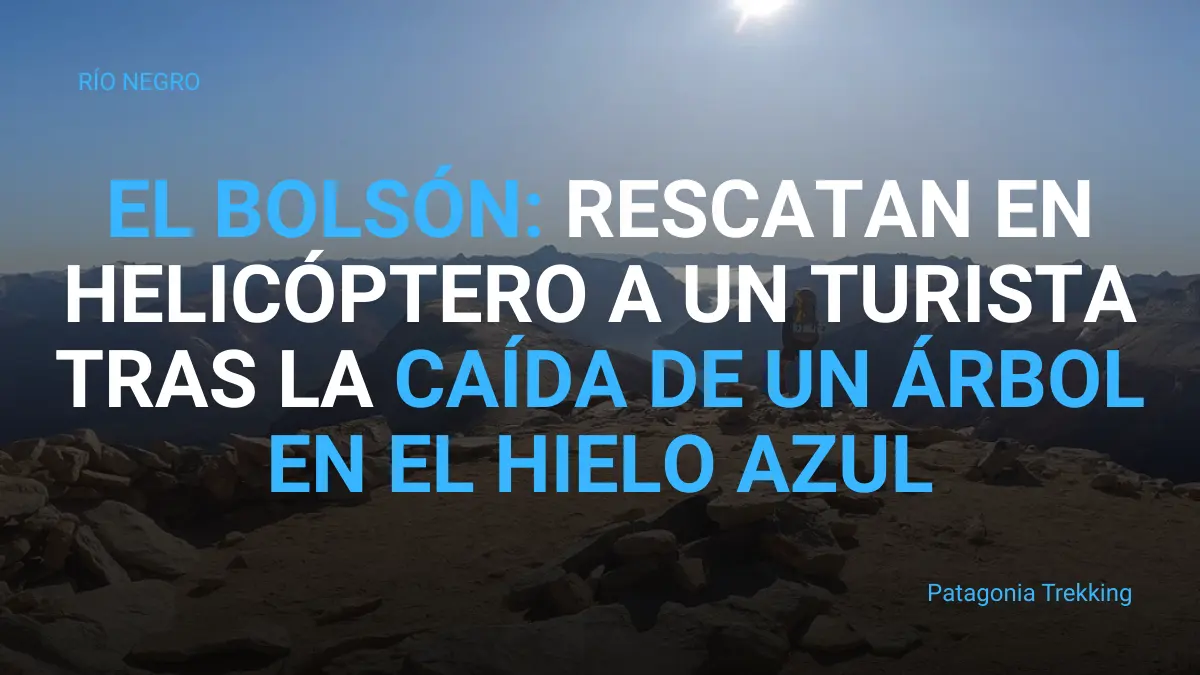 el bolson hielo azul rescate caida arbol