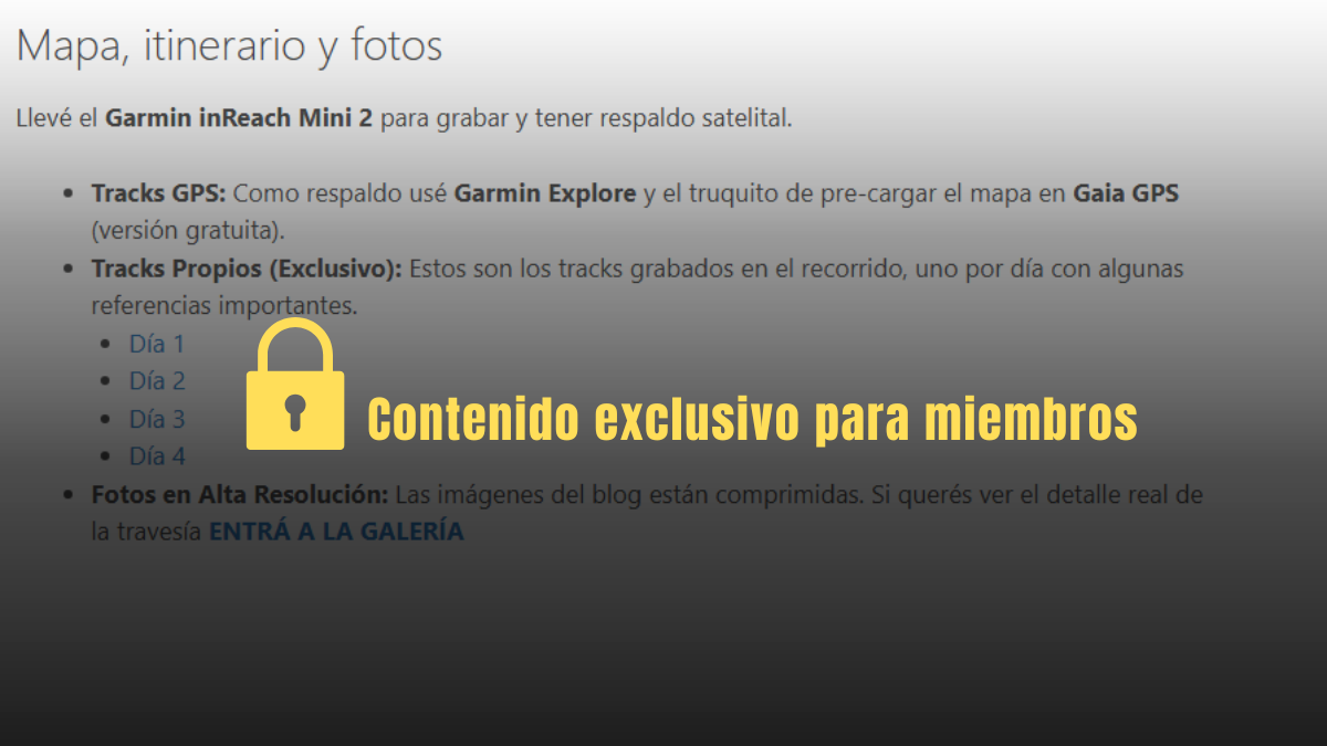 acceso miembros experiencia completa