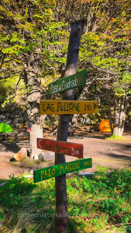 El Chaltén: De Piedra del Fraile a Poincenot por el mirador del glaciar Piedras Blancas 14 el chalten refugio piedra del fraile acampe