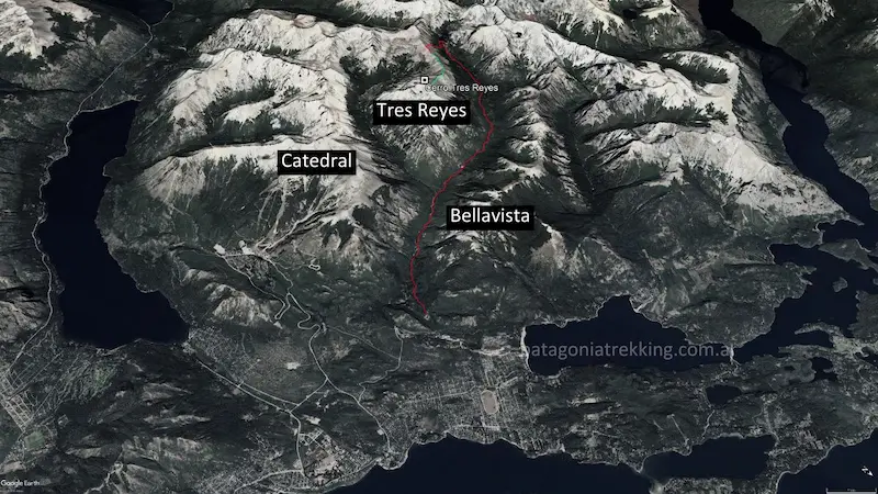 Bariloche mapa tres reyes