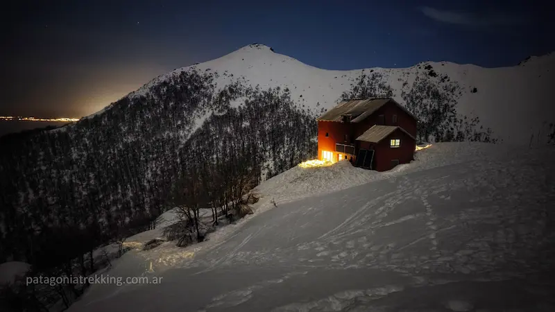 Cerro López y Pico Turista en invierno 20 cerro lopez invierno noche refugio