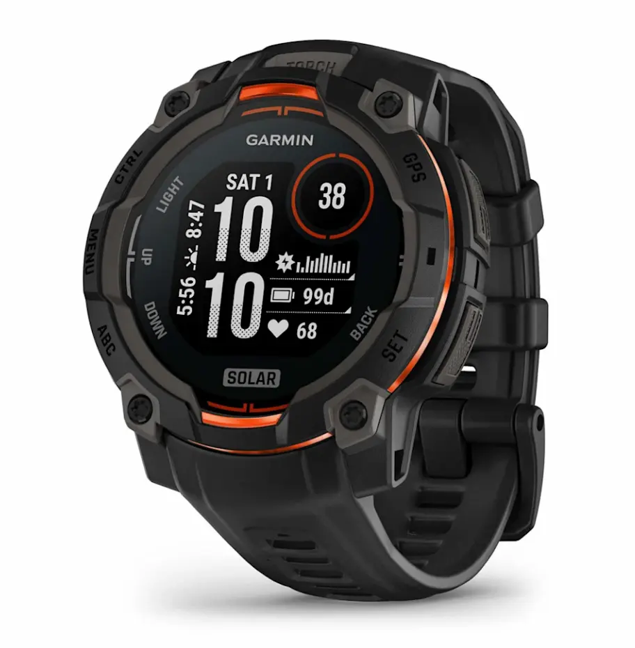 El equipo que uso para caminar la Patagonia 13 Reloj Garmin Instinct 3 Solar